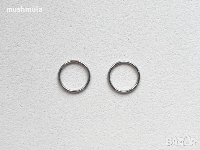 Сет 2 бр стоманени обеци-халки ∅ 20 мм