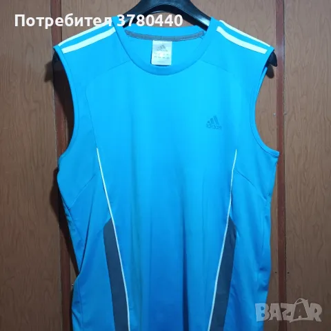 Нова синя тениска без ръкави"Адидас", снимка 3 - Тениски - 50186139
