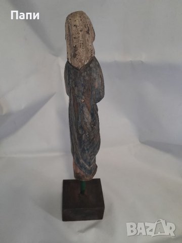 Дървена скулптура на Богородица от 19-ти век., снимка 4 - Антикварни и старинни предмети - 37378736