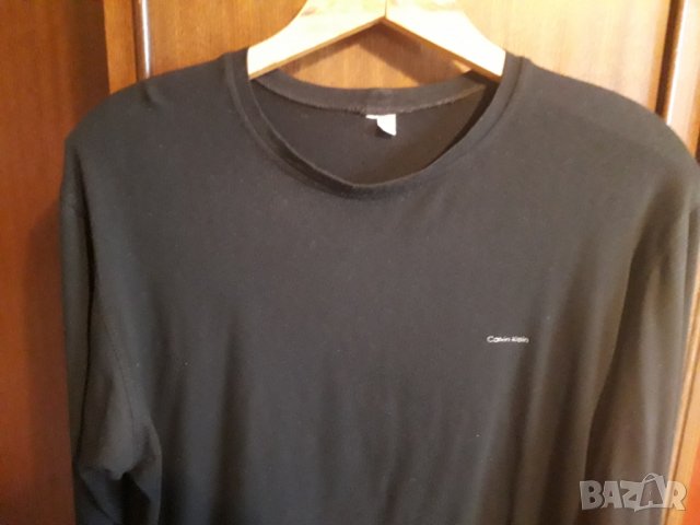 Мъжка блуза Calvin Clain черна фин трикотаж , снимка 2 - Блузи - 32662351