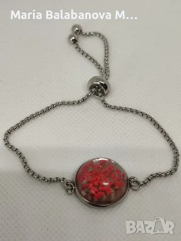 Бижута от епоксидна смола и естествени цветя., снимка 3 - Бижутерийни комплекти - 48660169