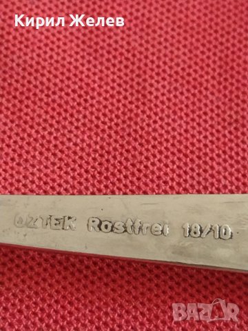 Стара лъжичка за сладолед десерти красива орнаментика с печат OZTEK ROSTFREI 18/10 за КОЛЕКЦИЯ 31647, снимка 7 - Други ценни предмети - 43814525