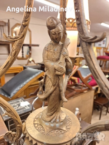 Винтидж полилей месинг , снимка 8 - Полилеи - 51924219