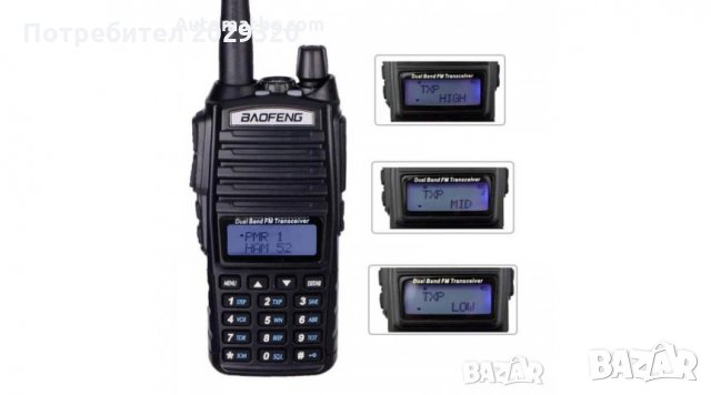 Двубандова далекообхватна радиостанция Baofeng-82 , снимка 4 - Друга електроника - 27548393