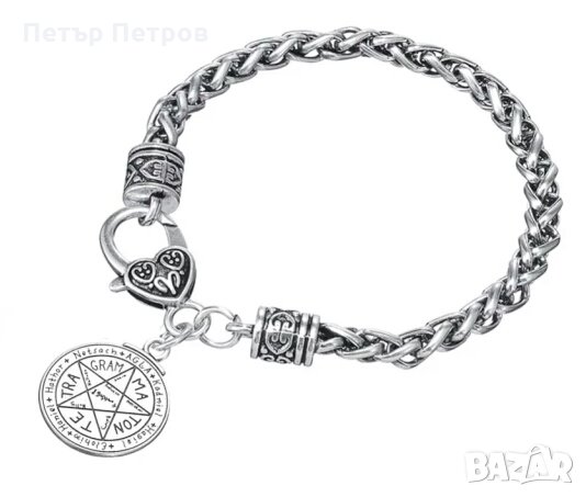 Амулет гривна с пентаграм, снимка 2 - Гривни - 23918052
