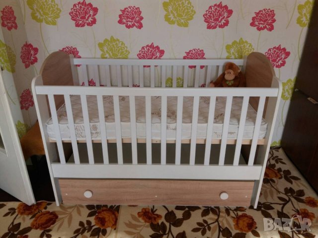 Ново детско легло с люлка + матрак 140/70, снимка 2 - Мебели за детската стая - 43270146