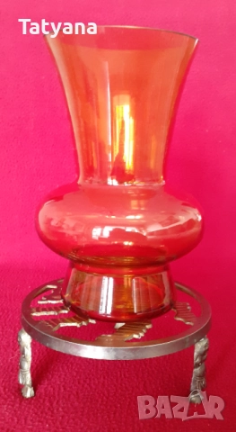 Винтидж кръгла месингова подложка, снимка 5 - Други ценни предмети - 52606183