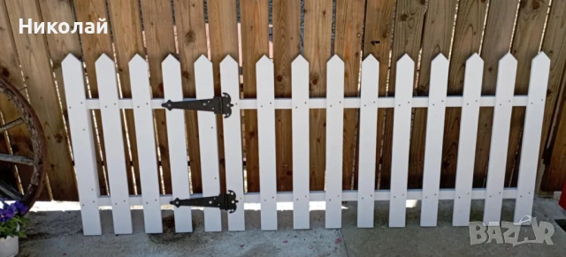 Дървена ограда пано 80 х 2 метра за двор градина заведение детска площадка декоративна оградка, снимка 2 - Градински мебели, декорация  - 49627833