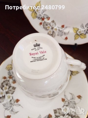 Английски сервиз за чай костен порцелан Royal Vale, снимка 3 - Чаши - 42949300