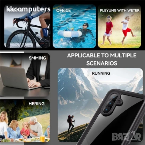 Samsung Galaxy A56 5G REDPEPPER Водоустойчив / Удароустойчив Калъф + Скрийн Протектор – Черен, IP68, снимка 10 - Калъфи, кейсове - 50797757