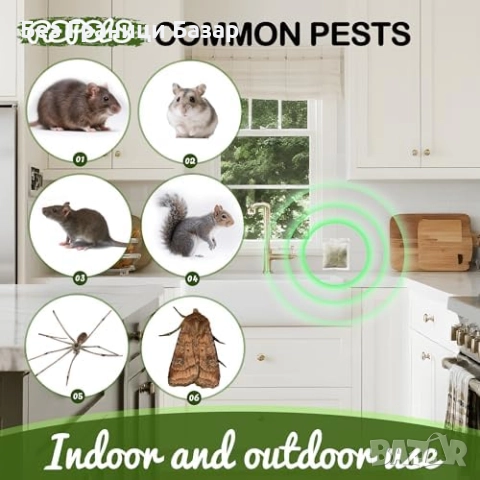 Нови 6 броя Натурален репелент срещу мишки, плъхове и паяци – масло от мента, снимка 4 - Други стоки за дома - 52002303