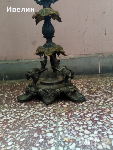 стар бароков свещник, снимка 2 - Антикварни и старинни предмети - 26651700