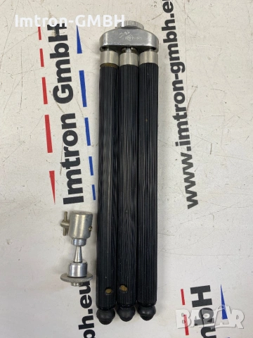 Месингов фото статив за камера ILM Labor INES 1/4" + 3/8" с оригинален кожен калъф", снимка 4 - Камери - 53082666