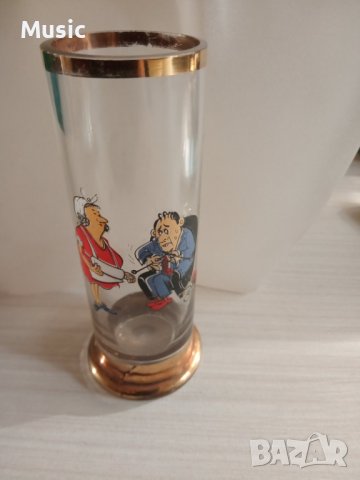 ✅Много стари ракиени чаши от калиево стъкло с позлата , снимка 5 - Други ценни предмети - 38249560
