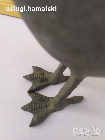 Голяма стара бронзова статуетка/фигура, снимка 5 - Антикварни и старинни предмети - 52963868