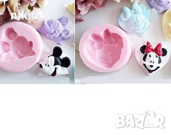 Мики Мини Маус глава лице силиконов молд форма калъп фондан шоколад гипс