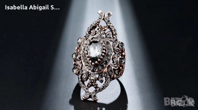 Винтидж пръстени с тюркоаз, опал, марказит, кристали, снимка 5 - Пръстени - 31857766