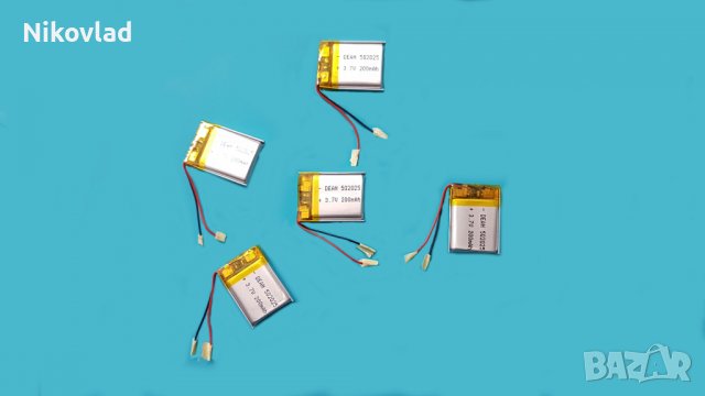 Батерия 3.7V 200mAh/ 502025/ Li-Ion, снимка 3 - Друга електроника - 39340701