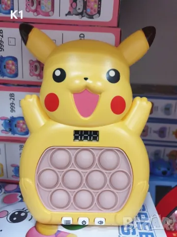 Електронна антистрес игра Стич/Куроми/Пикачу, попит фиджет/Pop it, снимка 4 - Образователни игри - 49737590