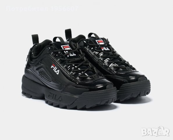 Маратонки FILA DISRUPTOR P в черен цвят с лакиран ефект, снимка 3 - Маратонки - 27217927