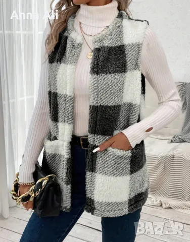 Дамски, актуален, стилен, пухен елек, снимка 1