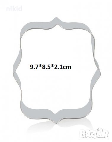 голям правоъгълник правоъгълна рамка табела метална форма резец за сладки бисквитки