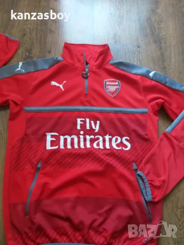 PUMA Football Fan Arsenal AFC 1/4 Training Top - мъжка футболна блуза М, снимка 3 - Спортни дрехи, екипи - 47709460