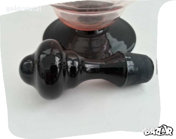 Ретро стъклени чаши с гарафа  цветно стъкло , снимка 6 - Антикварни и старинни предмети - 37552182