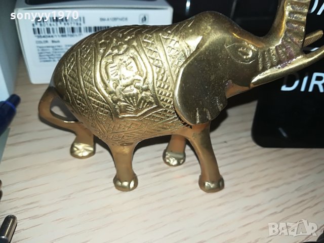 АНТИК-слонче-мед/месинг 10х9х5см, снимка 2 - Колекции - 28845626