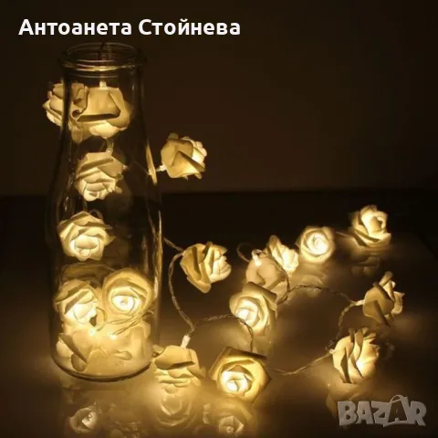 Декоративни интериорни LED лампички рози, снимка 2 - Други - 48002451