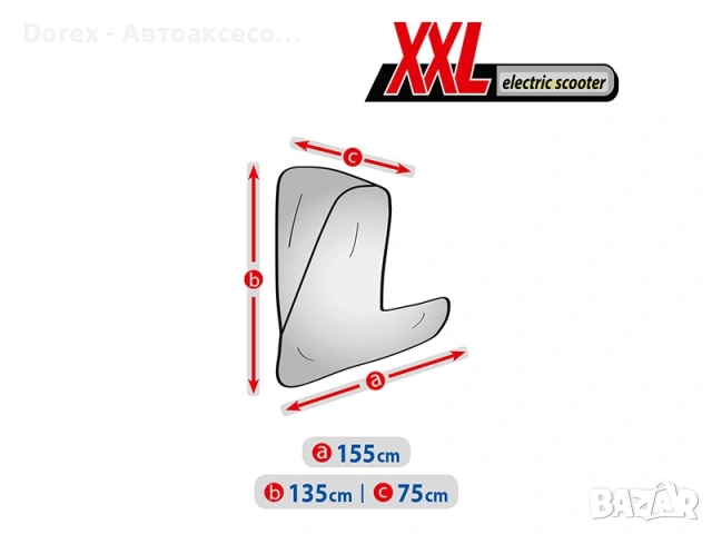 Покривало за електрическа тротинетка Kegel серия Basic - различни размери, снимка 2 - Аксесоари и консумативи - 53606132
