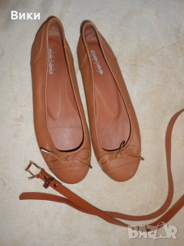 Кожени ниски обувки / балеринки Pieces, снимка 2 - Дамски ежедневни обувки - 26311768