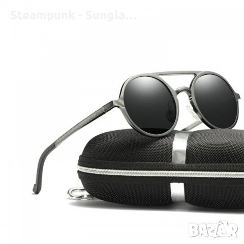 2 цвята Дизайнерски ретро метални слънчеви очила Steampunk Unisex 2023, снимка 1 - Слънчеви и диоптрични очила - 39415526