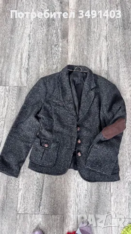 Вълнено сако с кръпки, снимка 2 - Сака - 48403420