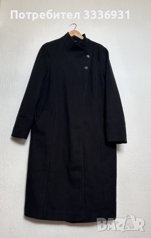 Черно палто с колан Yours, снимка 3 - Палта, манта - 43835713