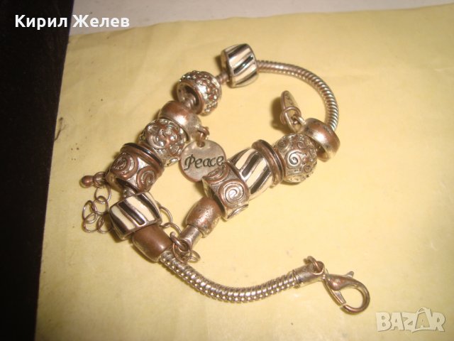 МОДНА АРТ ГРИВНА ТИП ПАНДОРА ПОСРЕБРЕНА 21773, снимка 2 - Гривни - 32538517