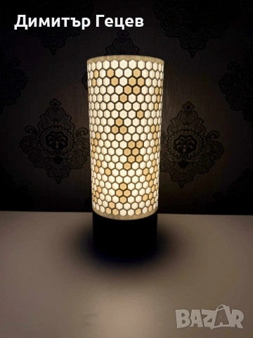 Лампа - Пчелна пита, снимка 3 - Настолни лампи - 53329679