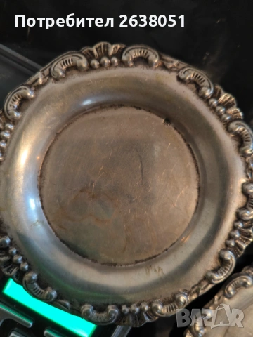 Сребърни чинийки, снимка 2 - Антикварни и старинни предмети - 53429925