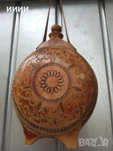 Дървена бъклица бъкел с набивки 