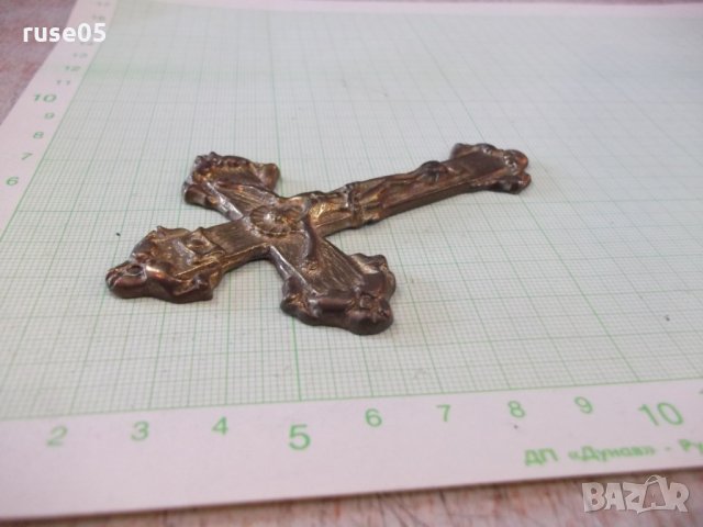 Кръст бронзов с разпятието - 41,79 гр., снимка 3 - Други ценни предмети - 28401083