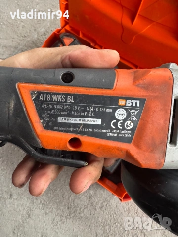 BTI A18 WKS BL ъглошлайф, снимка 6 - Ъглошлайфи - 53565398