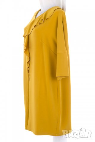 Рокля в цвят горчица марка La Aurora - 3XL, снимка 3 - Рокли - 33238061
