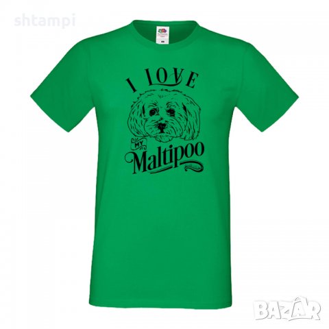 Мъжка тениска I Love My Maltipoo Dog,Куче, животно,подарък,изненада, снимка 1 - Тениски - 36935497