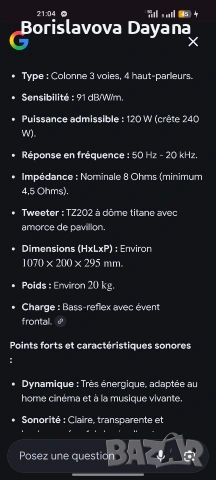 тонколони Triangle Acoustique Zerius 202, снимка 7 - Тонколони - 53026062