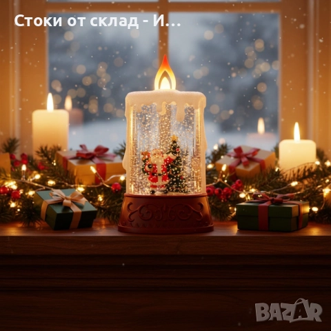 Коледна декоративна LED свещ – Безопасна, блестяща и идеална за подарък