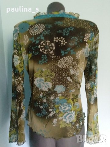 Екзотична еластична блуза / топ "Promiss" / унисайз , снимка 10 - Блузи с дълъг ръкав и пуловери - 15885422