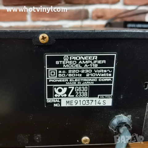 Усилвател Pioneer A-119, снимка 4 - Ресийвъри, усилватели, смесителни пултове - 52871543