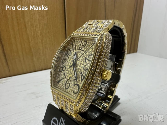 Часовник Franck Muller Lux Gold Quartz Само за 200 лв Ново с дървена кутия, снимка 3 - Мъжки - 50776481