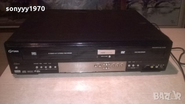 funai t3c-d8182db-dvd/hdd/video 6head hi-fi-внос швеицария, снимка 4 - Плейъри, домашно кино, прожектори - 27044955