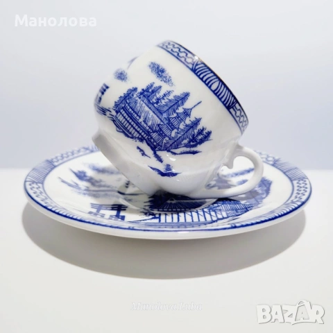 Колекционерска порцеланова чаша с чинийка, снимка 5 - Други ценни предмети - 53128082